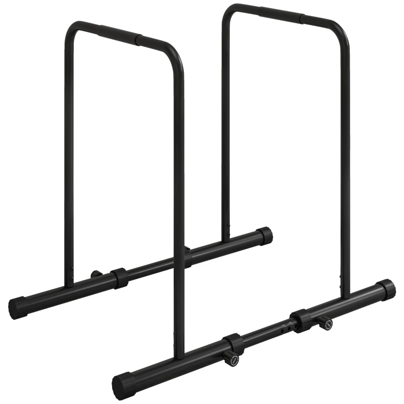 Soozier Adjustable Dip Station, Push Up Bars with 6 Width and 2 Height Levels for Home Gym Fitness Workout