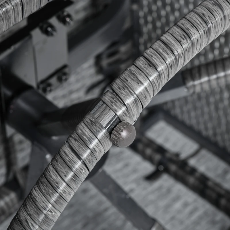 Outsunny Outdoor Swivel Rocker, PE Wicker Dining Chair, 360 Degree Swivel Patio Glider with Cushions for Backyard, Lawn, Garden, Deck, Porch, Steel Frame, Gray