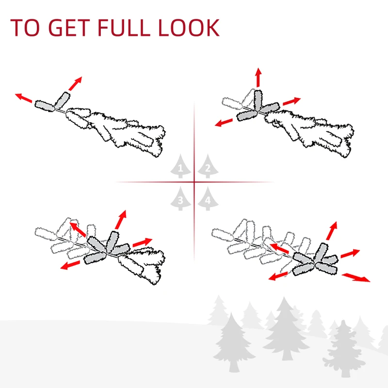 HOMCOM 7 FT Christmas Tree Artificial Pine Tree Christmas Decoration 505 Branches Green