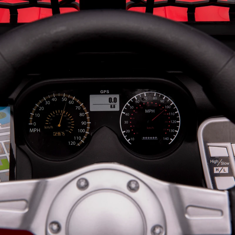 Aosom 12V Ride On Car Off Road Truck for kids SUV Electric Battery Powered with Remote Control, Adjustable Speed, Red