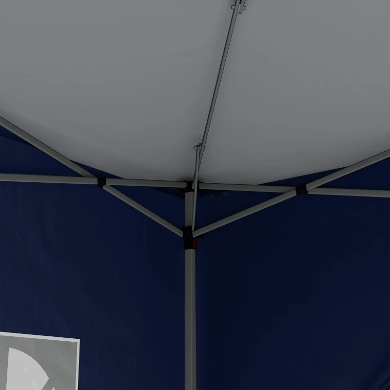 Outsunny 10'x10' Outdoor Pop Up Party Tent Wedding Gazebo Canopy with Carrying Bag (Blue)