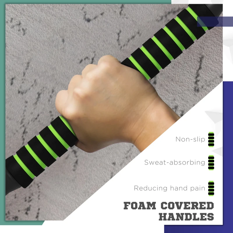 Soozier 88lbs 4-in-1 Adjustable Weight Dumbbell Set, Barbell, Kettlebell, Push Up Stand, Green