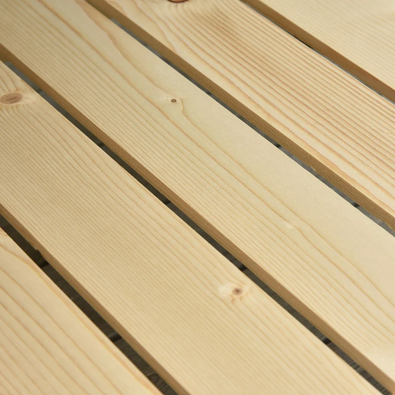 Outsunny Raised Garden Bed, 47" x 22" x 33", Elevated Wooden Planter Box w/ Lockable Wheels, Storage Shelf, and Bed Liner for Backyard, Patio, Natural