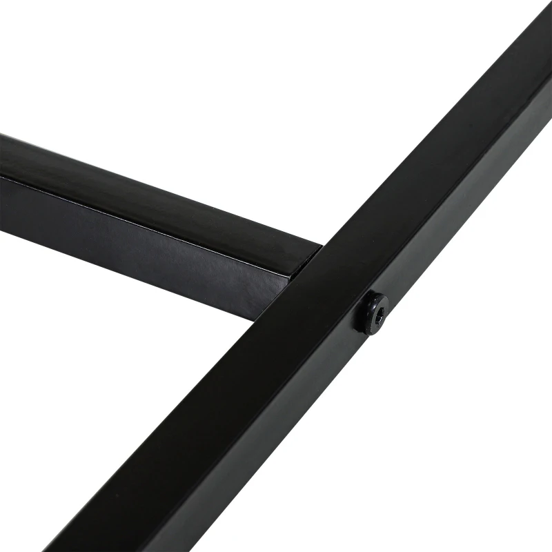 HOMCOM Modern Nightsta, Bedside Table with Drawers, Side End Table with Metal Legs for Bedroom, Zig Zag Design, Natural