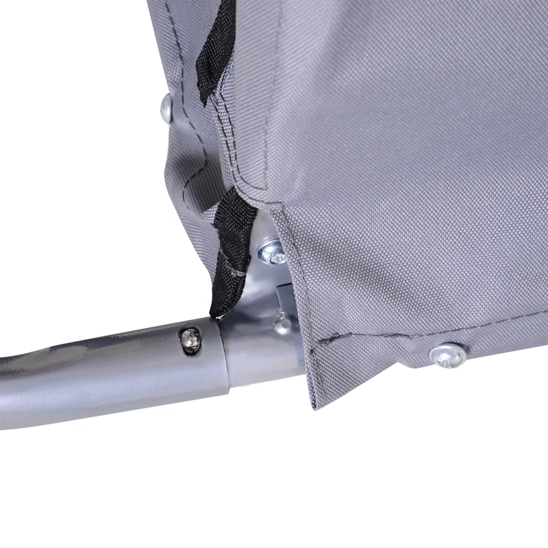 Aosom Bicycle Cargo Trailer Cart Carrier Garden Use w/ Quick Release, Cover, Grey