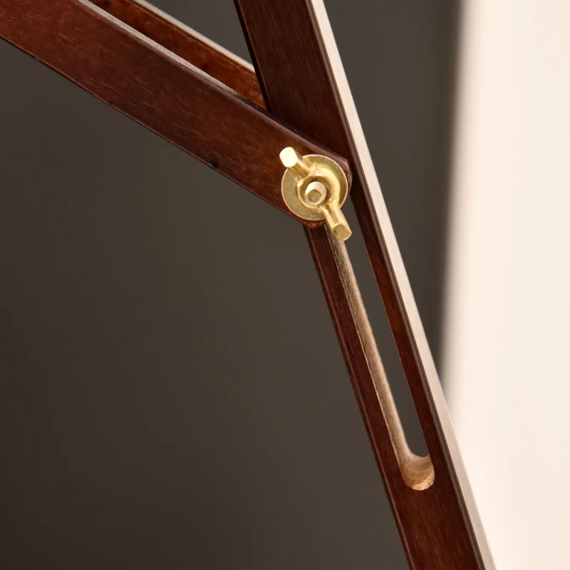 HOMCOM A-Frame Easel of Maximum Height 53", Holds Canvases Up to 43", Painting Studio Art Easel that Tilts up to 75° Degrees for Adults, Beginners, Students, Brown