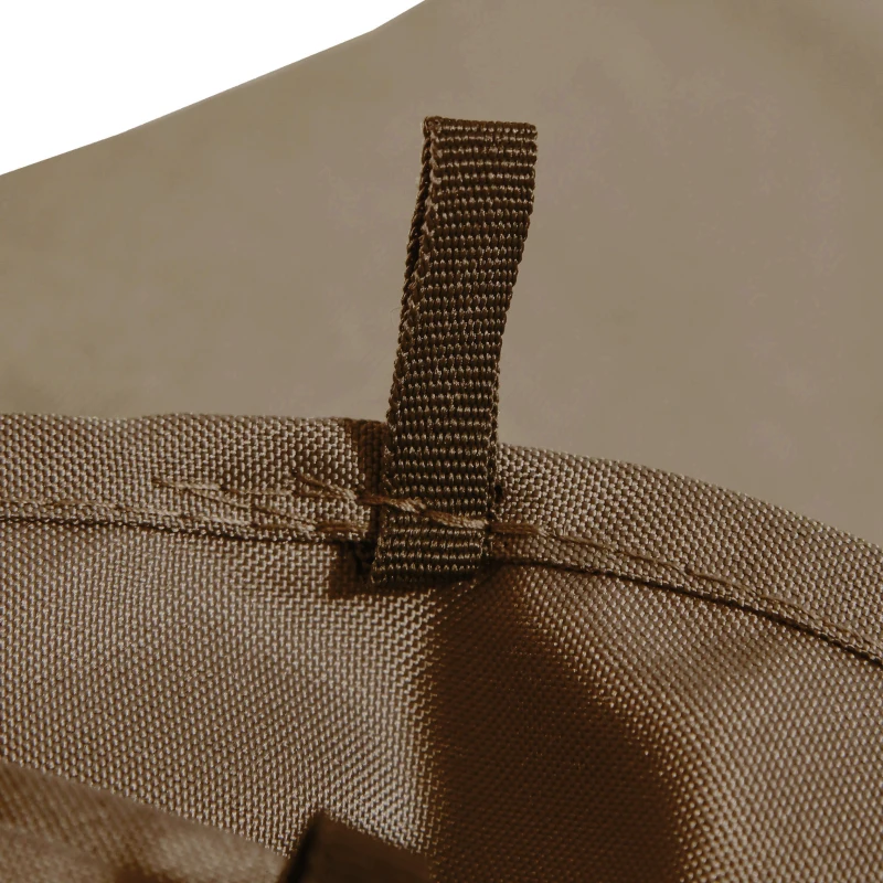 Outsunny 4-Panel Replacement Gazebo Curtains Gazebo Privacy Sidewall for 10' x 13' Canopy, Hooks/C-Rings Included, Dark Brown