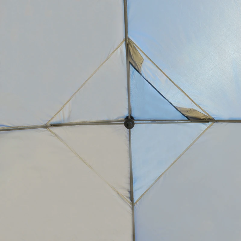 Outsunny 10' x 10' Pop Up Canopy Tent, Instant Sun Shelter with 3-Level Adjustable Height, Top Vents and Wheeled Carry Bag for Outdoor, Garden, Patio, Blue