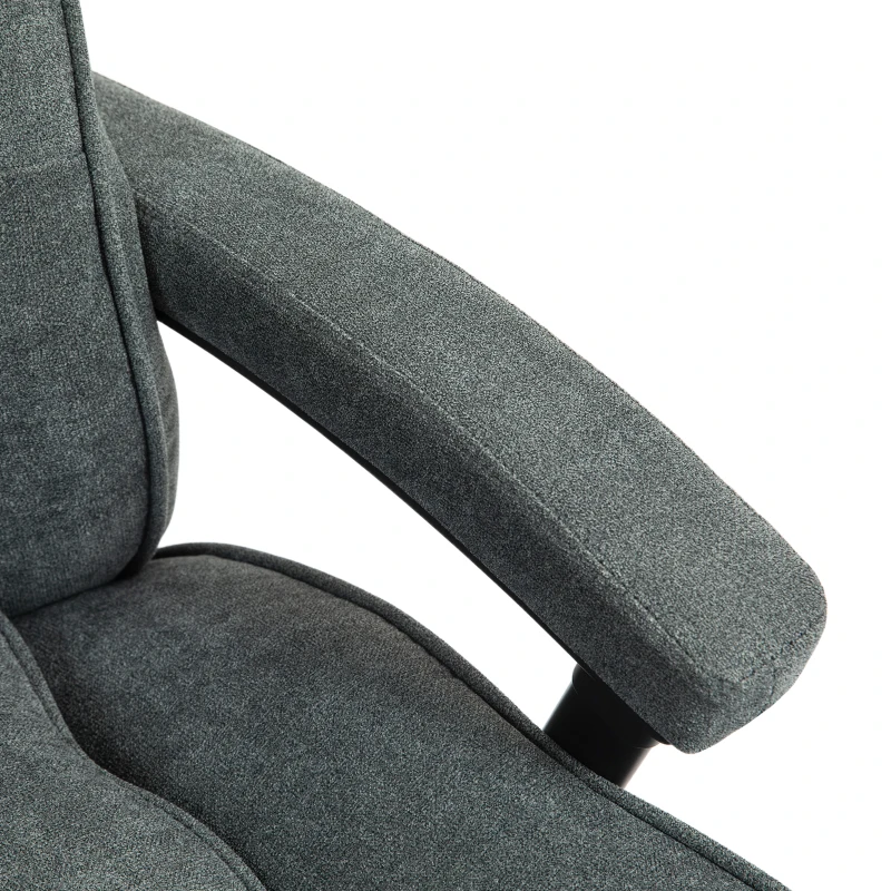 HOMCOM Big and Tall Executive Office Chair, Up to 450 lbs. Heavy Duty Desk Chair, Computer Chair for Heavy People, Gray