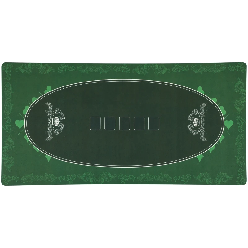 Soozier Poker Table Top Poker Mat for 6 Player, Green