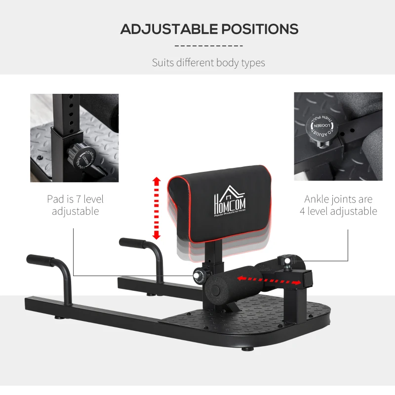 Soozier 3 in 1 Padded Push Up Sit Up Squat Machine Home Gym Fitness Equipment, Black