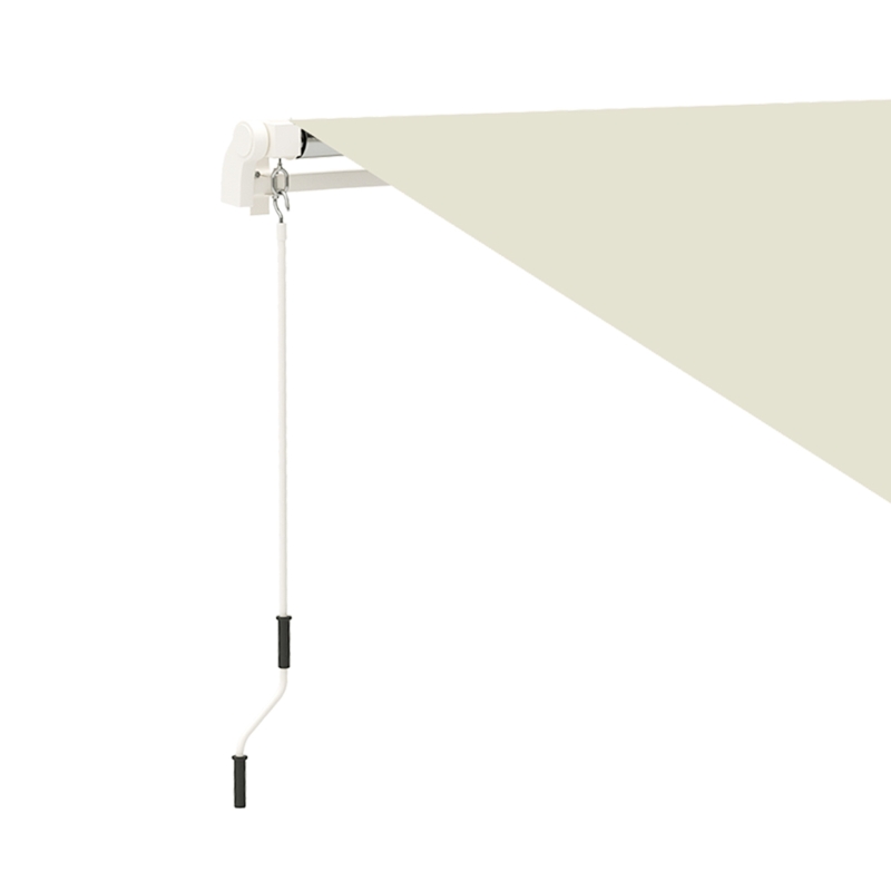 Outsunny 10' x 8' Retractable Awning Fabric Replacement Outdoor Sunshade Canopy Awning Cover, UV Protection, Cream White