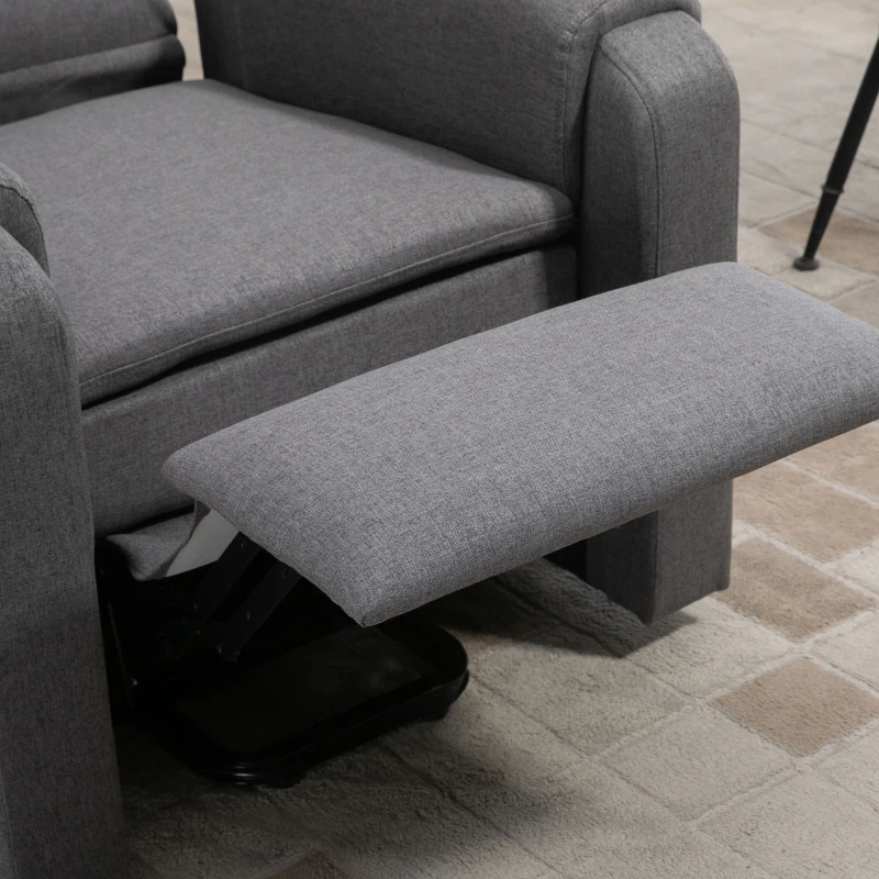 HOMCOM Lift Chair for Elderly, Power Chair Recliner with Footrest, Remote Control, Side Pockets for Living Room, Grey