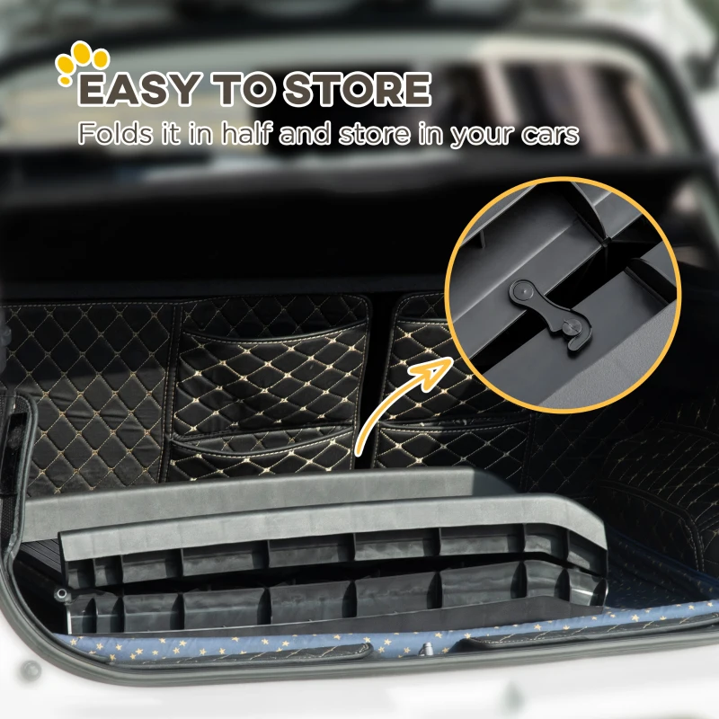 PawHut Pet Ramp for Dogs 61 Inch Long, Dog Ramps for Car, Truck, SUV, Foldable Portable