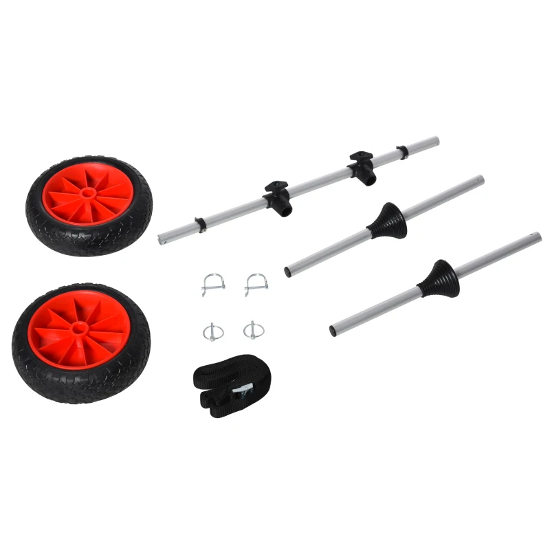 Soozier Universal Kayak Cart Trolley Trailer with Strong Aluminum Frame, Adjustable Width Crossbar, Large Tires