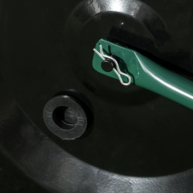 Outsunny 20-Inch Push/Tow Behind Lawn Roller Filled with 16 Gal Water or Sand, Perfect for Flattening Sod in the Garden