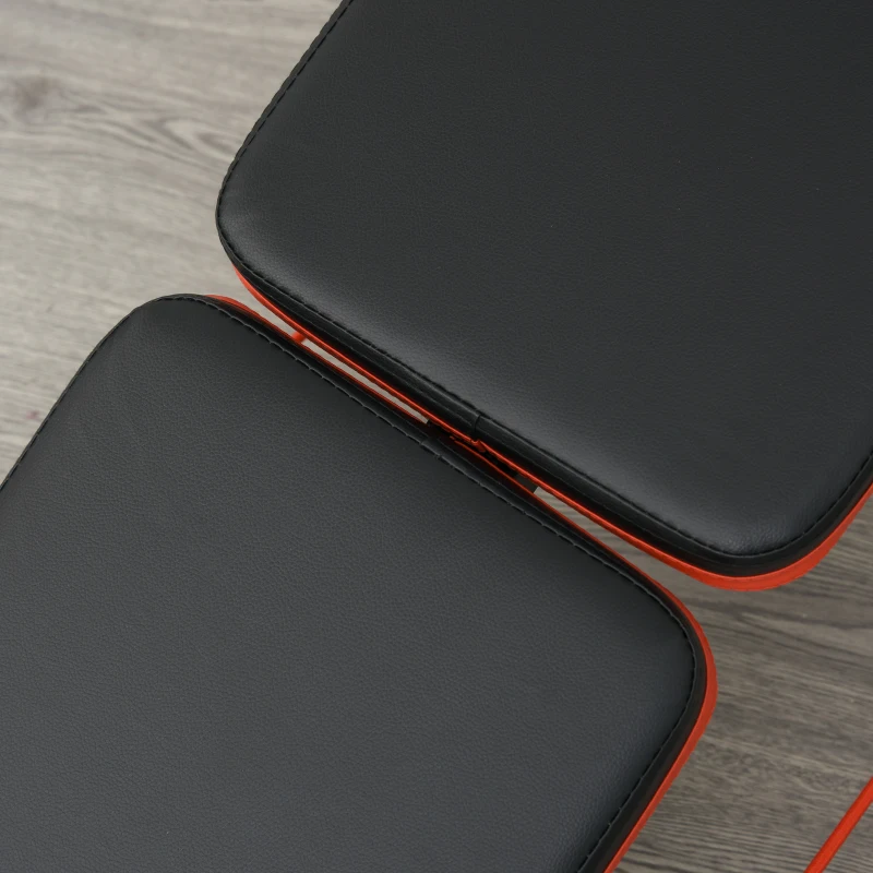 Soozier Foldable Sit Up Bench Core Workout for Home Gym Black