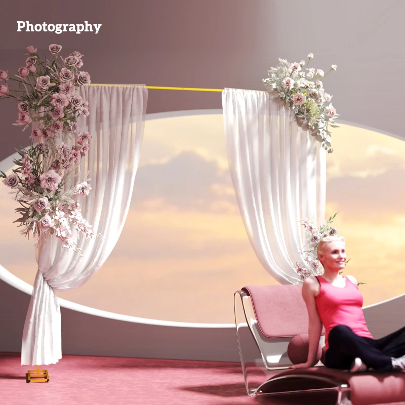 Outsunny 10FT x 10FT Wedding Arch Backdrop Stand, Metal Garden Balloon Arch Stand for Birthday Party, Bridal Shower, Graduation, Ceremony, Banquet Decorations, Gold