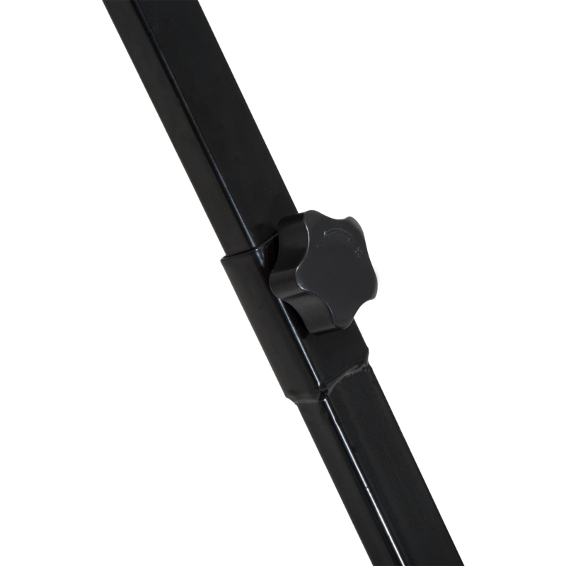 Outsunny Snow Shovel Rolling Pusher with 29" Blade, 10" Wheels & Angle-Adjustable Handle, Black