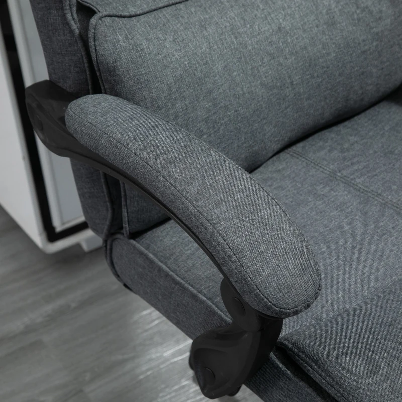 Vinsetto Office Recliner Chair Executive High Back Office Chair with Footrest, Grey