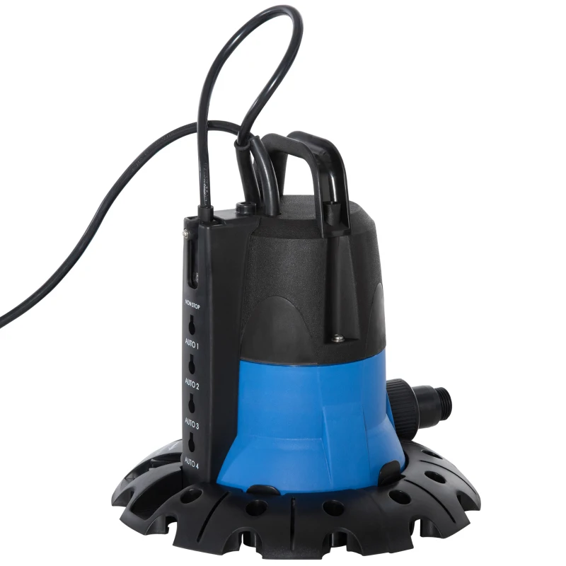 Outsunny Pool Cover Pump, 1/4 HP Sump Pump with 32.8ft Power Cord for Swimming Pool Spa Hot Tub Pond Basement Yard Flood, 1050 GPH Max Flow