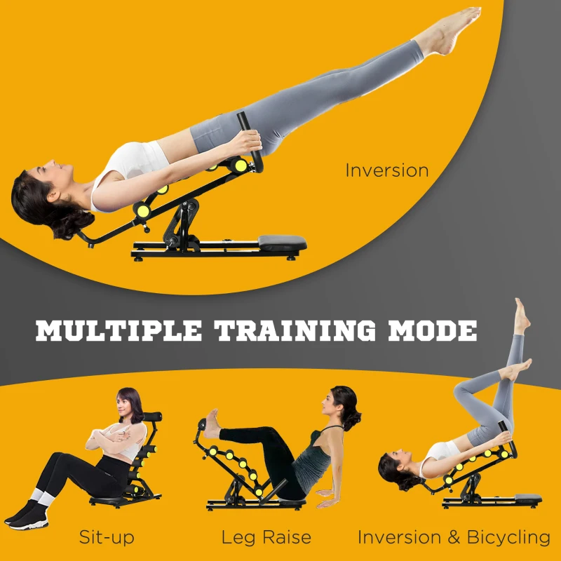 Soozier Core & Abdominal Trainers, Height Adjustable Inversion / Sit Up Exercise Equipment, Ab Crunch Machine, Compact Whole Body Fitness Equipment