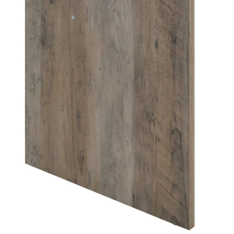 ​HOMCOM Nordic Style Computer Desk with Hutch and Storage Shelves PC Laptop Writing Table Home Office Workstation, Grey