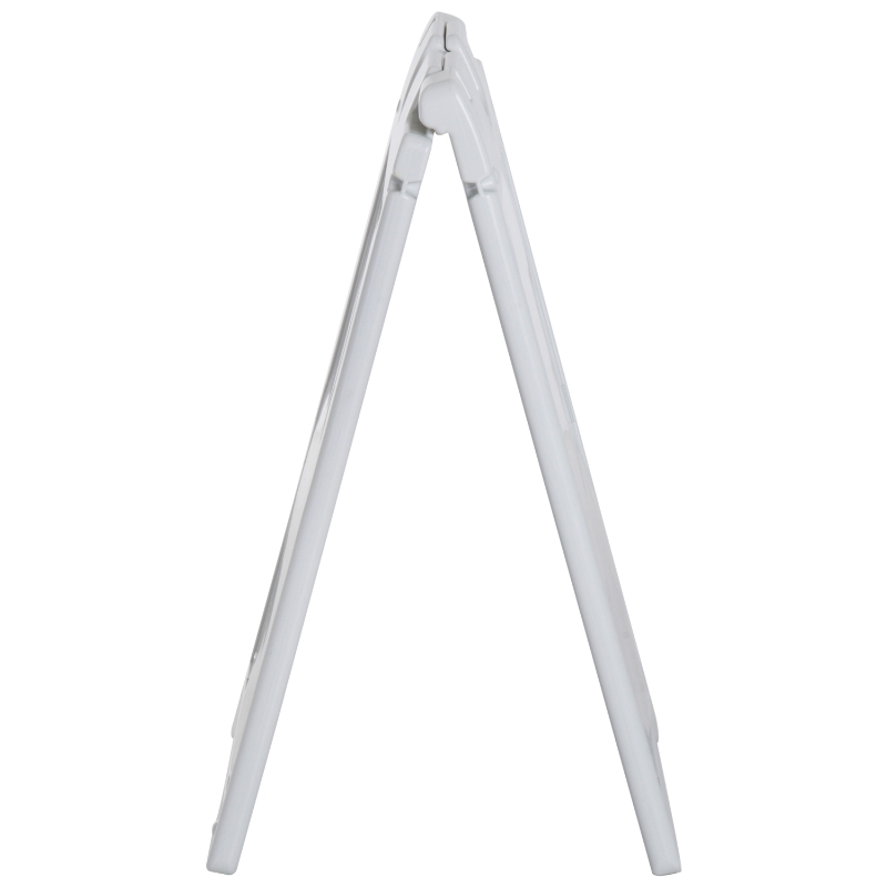 Vinsetto A Frame Sandwich Board Signs Outdoor 22" x 28" Sidewalk Sign with Weighted Tank & Weatherproof Design, White