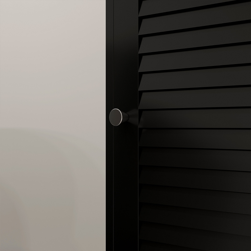 HOMCOM Narrow Bathroom Cabinet, Tall Bathroom Storage Cabinet with Shelves and Doors, Black