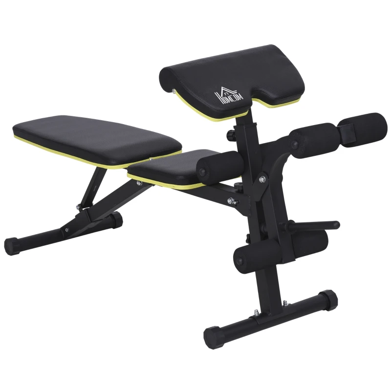 Soozier Adjustable Sit-Up Dumbbell Bench Multi-Functional Purpose Hyper Extension Bench With Adjustable Seat and Back Angle