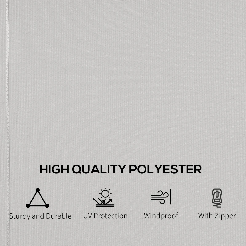 Outsunny Gazebo Replacement Sidewalls 4-Panel Privacy Wall for 10' x 12' Canopy, Outdoor Shelter Curtains Accessories Light Grey