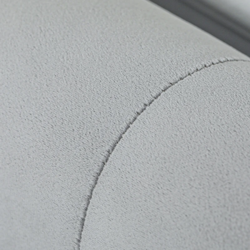 HOMCOM Full Bed Frame with Headboard, Double Bed Frame with 2 Drawers, No Box Spring Needed, Easy Assembly, Light Grey