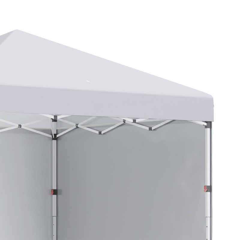 Outsunny 10' x 10' Pop Up Canopy with Sidewalls, Roller Bag, Height Adjustable Instant Tent for Outdoor, Garden, Patio, White