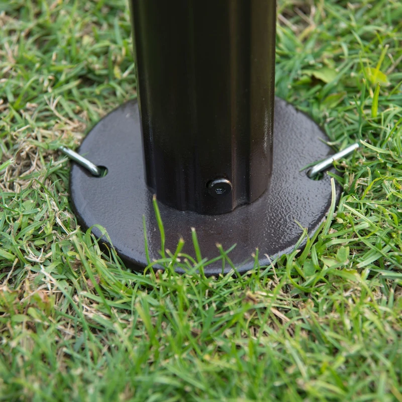 Outsunny 10 x 13ft Aluminum Frame Gazebo Canopy Double Tier Garden Shelter with Netting and Curtains, Orange