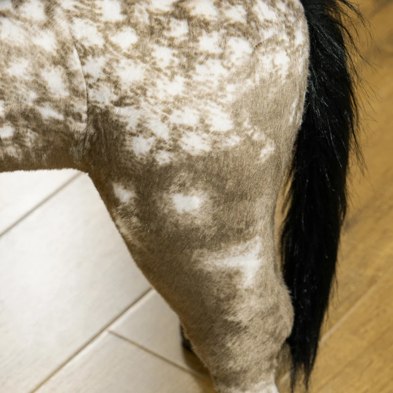 Qaba Kids Ride on Horse with Neighing Sound, Saddle for Ages 3-8