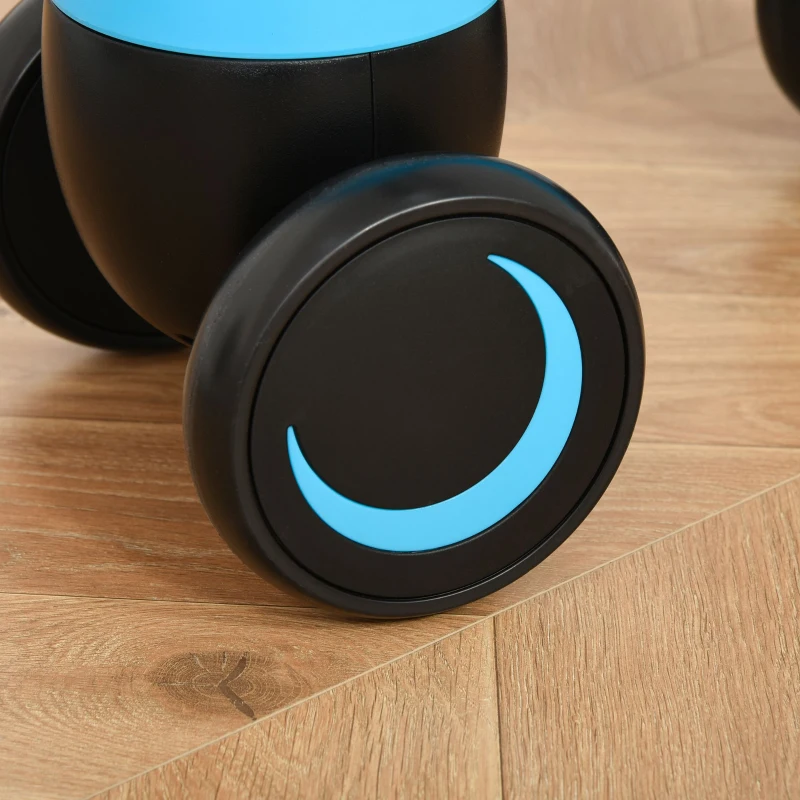 Qaba Baby Balance Bike for 18-36 Months, Toddler No Pedal Ride-on Walking Bike with 4 Wheels Gifts for Boys Girls, Blue