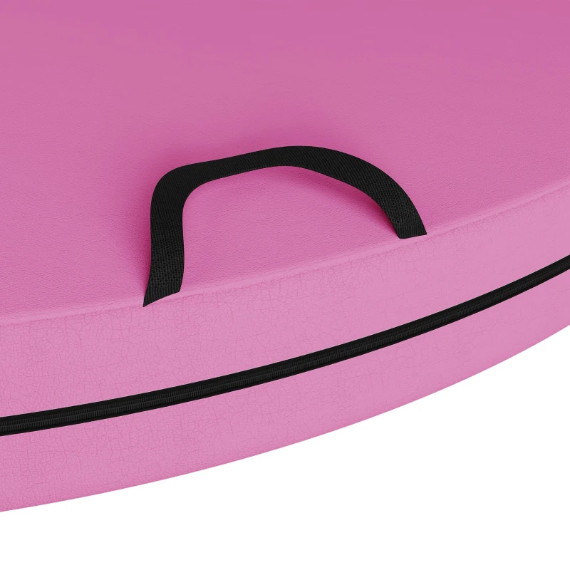 Soozier Foldable Crash Mat, Pole Padding with Carrying Handles and EPE Foam for Dance Training and Exercise, Pink