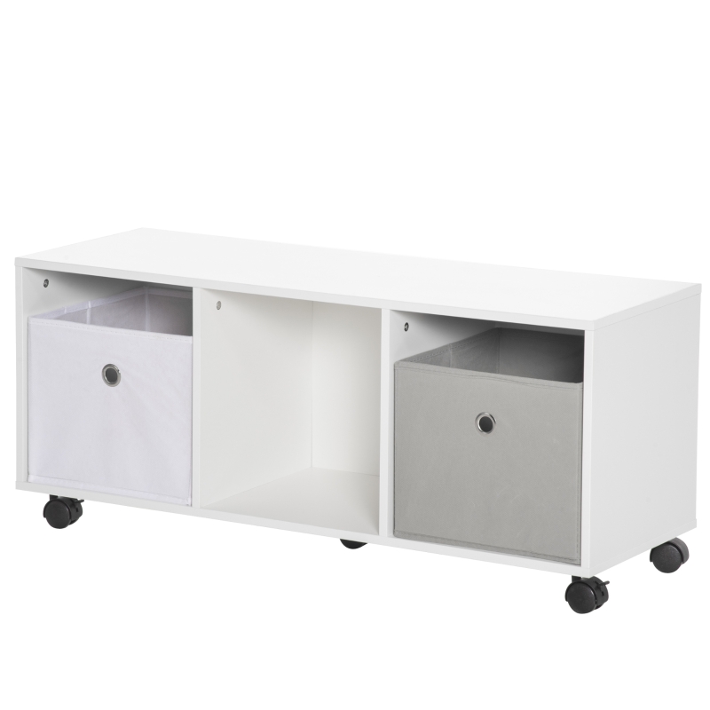 HOMCOM Kids Shelf /w Cubes, Cubby Storage for Kids