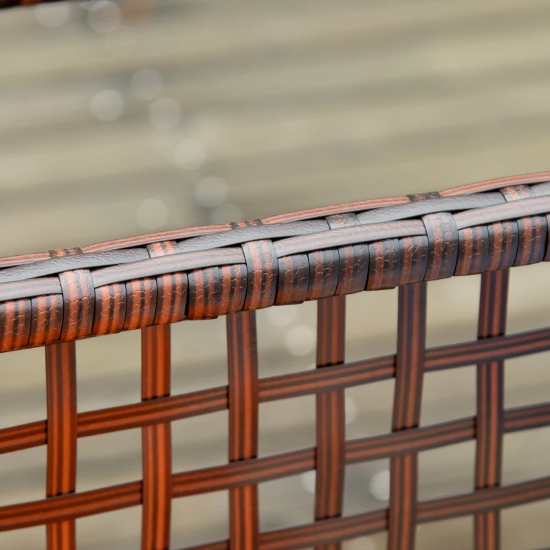 Outsunny Pool Float Storage, Pool Caddy, with Wheels, 43.25" L x 22.5" W x 28" H, Mixed Brown