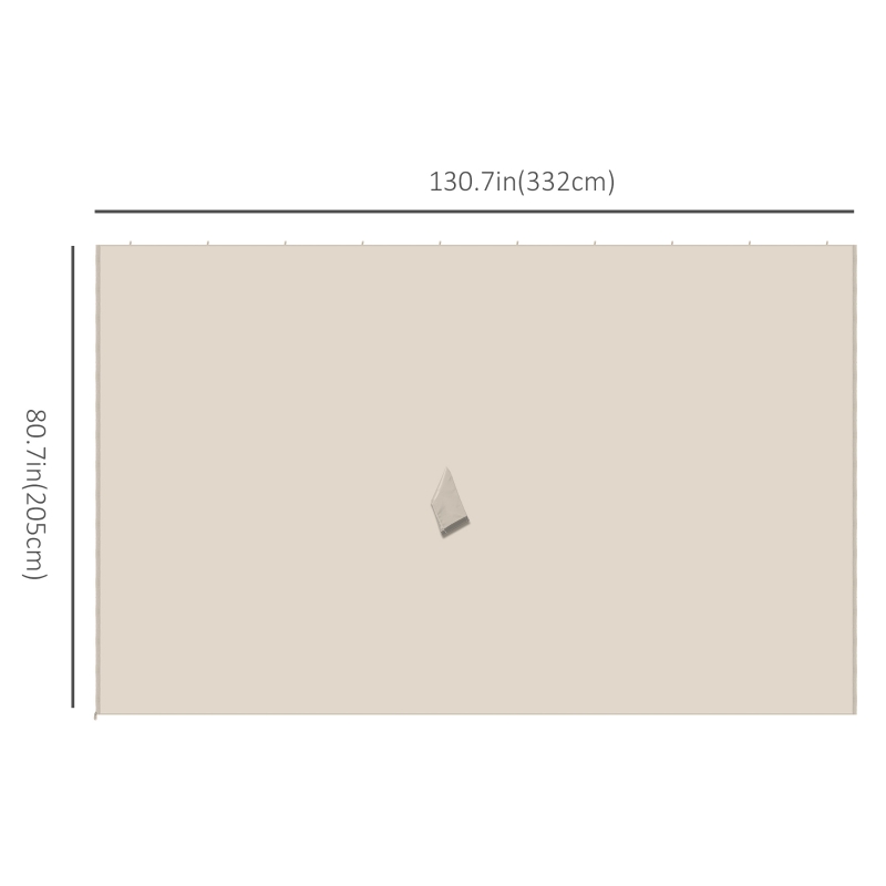 Outsunny 10' x 12' Universal Gazebo Sidewall Set with 4 Panels, Hooks/C-Rings Included for Pergolas & Cabanas, Beige