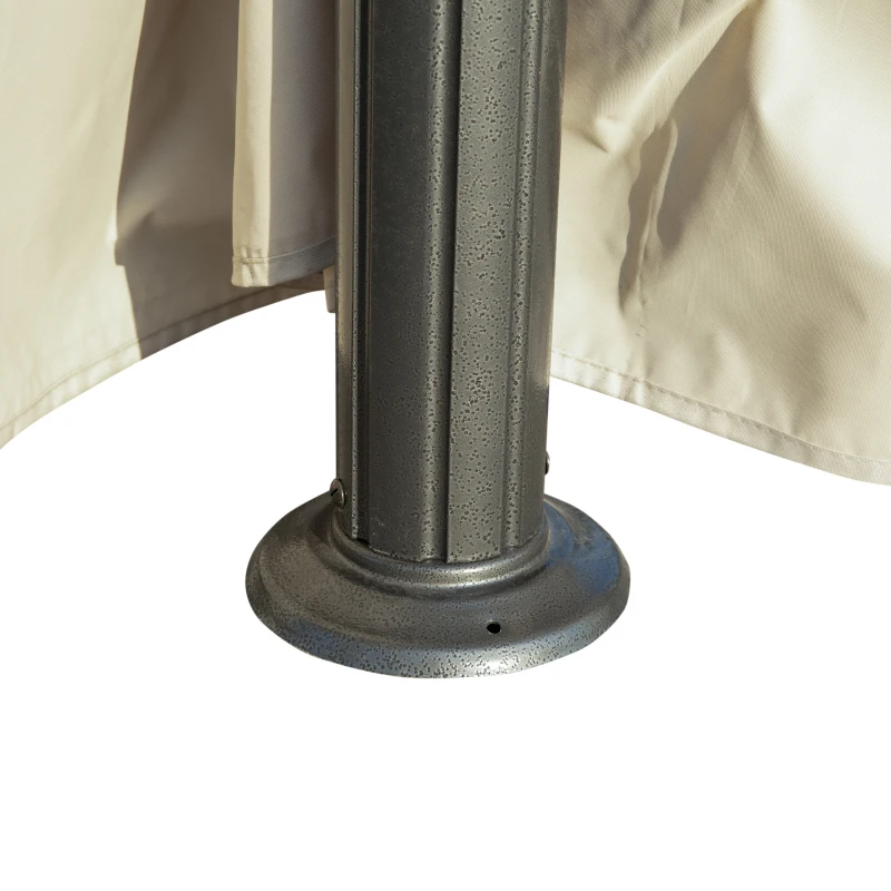 Outsunny 13x13ft Hexagonal Patio Gazebo, Double Roof Garden Pavilion Outdoor Marquee Canopy Wedding Party Tent Shelter with Sidewall Panels