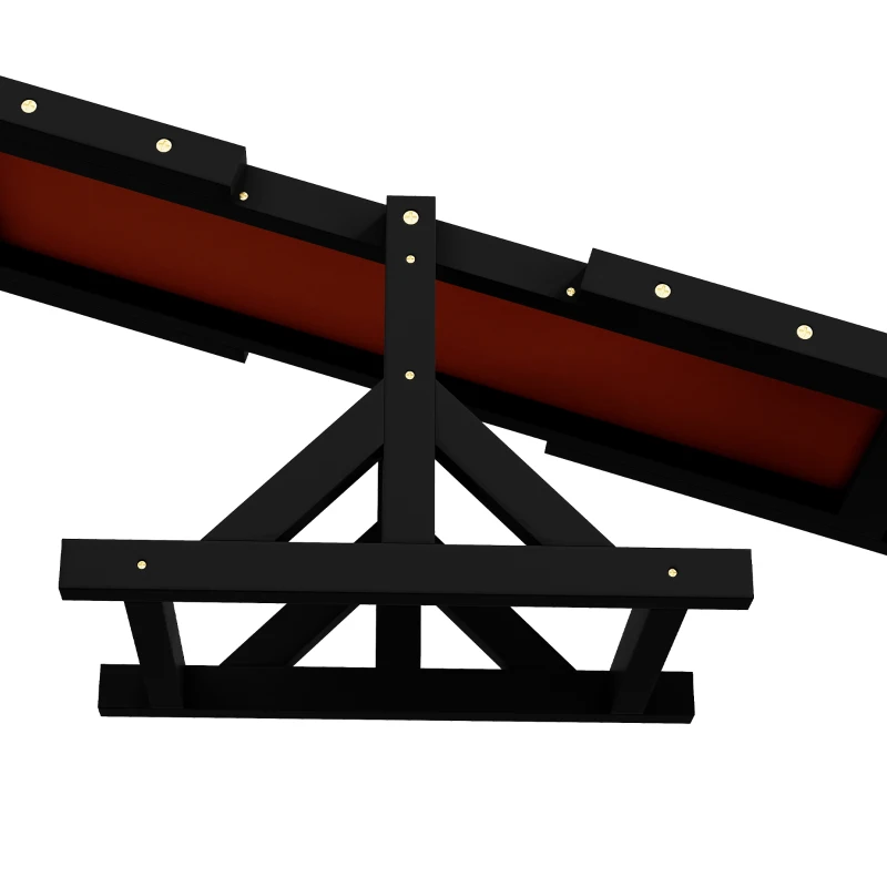 PawHut Wood Pet Seesaw, Dog Agility Training Equipment for Obedience Training, Weather Resistant, Black