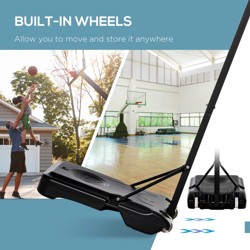 Soozier Portable Kids Basketball Hoop with Wheels