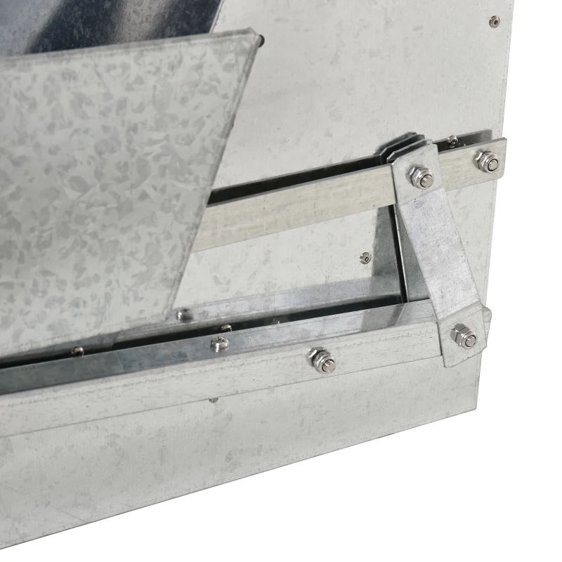 PawHut 25 lbs Capacity Automatic Chicken Poultry Feeder with a Galvanized Steel and Aluminium Build, Weatherproof Design