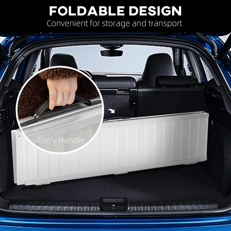 HOMCOM 5ft Foldable Portable Wheelchair Ramp Easy Access Carrier Ramp