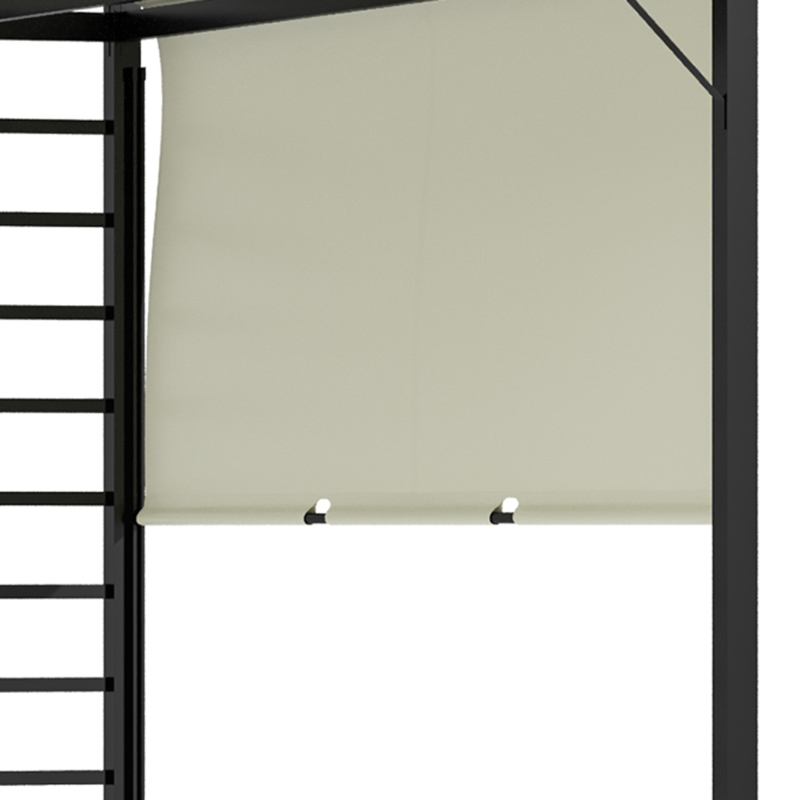 Outsunny 10' x 12' Outdoor Retractable Pergola, Patio Gazebo Canopy Adjustable Sun Shade Shelter for Backyard, Garden Activities, Beige