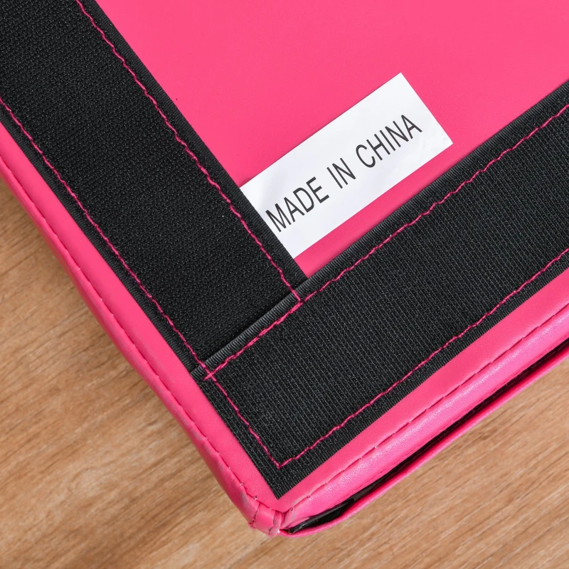 Soozier 4'x10'x2'' Folding Gymnastics Tumbling Mat, Exercise Mat  with Carrying Handles for Yoga, MMA, Martial Arts, Stretching, Core Workouts, Pink and Purple