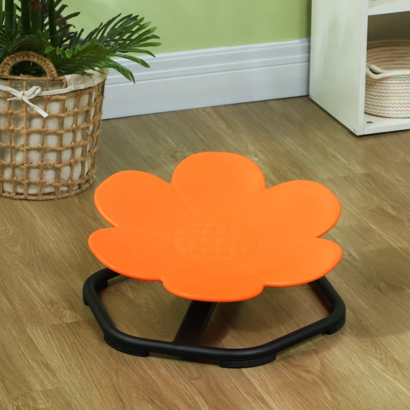 Qaba Sensory Spinning Chair for Autism, Kids, Training Body Balance & Coordination, Orange
