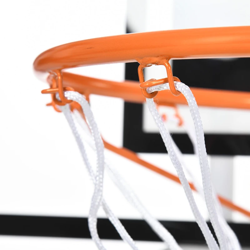 Soozier Wall Mounted Basketball Hoop with 45" x 29" Shatter Proof Backboard, Durable Rim and All-Weather Net for Indoor and Outdoor Use