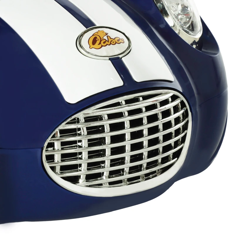 Qaba Baby Push Car with Music, Horn, Light, Dark Blue